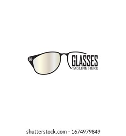 Glasses symbol vector icon design template
