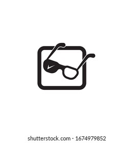 Glasses symbol vector icon design template
