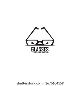 Glasses symbol vector icon design template
