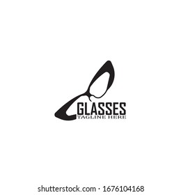 Glasses symbol vector icon design template
