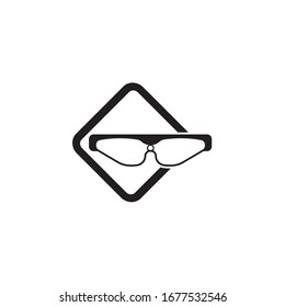 Glasses symbol vector icon design template
