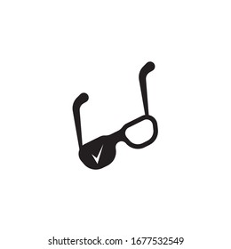 Glasses symbol vector icon design template
