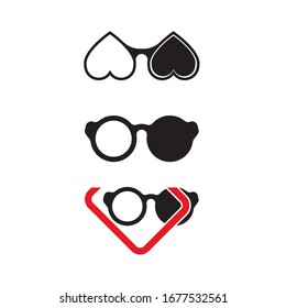 Plantilla de diseño de iconos vectoriales de símbolos de vidrio
