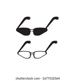 Glasses symbol vector icon design template
