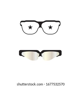 Glasses symbol vector icon design template
