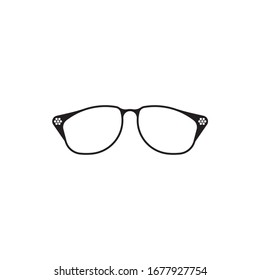 Glasses symbol vector icon design template
