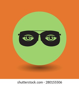 Glasses symbol, vector illustration