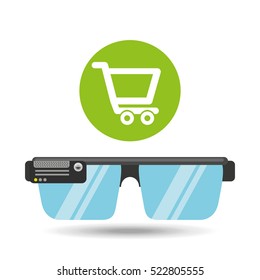 glasses technology online shop application media vector illustration eps 10
