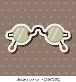 glasses theme elements vector,eps