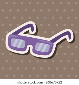 glasses theme elements vector,eps