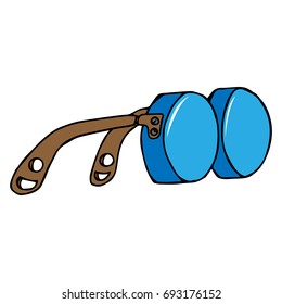 Glasses with thick lenses. Thick glass. Vector illustration.