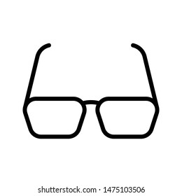 glasses thin line vector icon