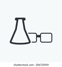 glasses and tube icon
