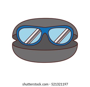glasses vacations accesory icon vector illustration design