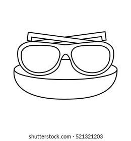 glasses vacations accesory icon vector illustration design