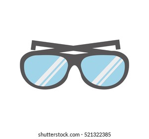 glasses vacations accesory icon vector illustration design