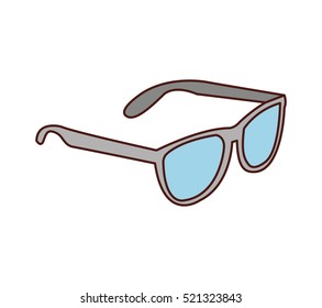 glasses vacations accesory icon vector illustration design