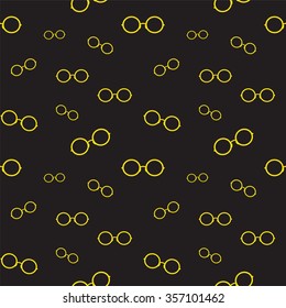 Glasses vector art background design for fabric and decor. Seamless pattern