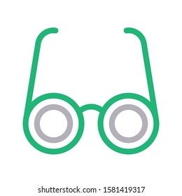 glasses vector color line icon 