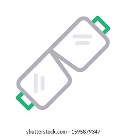 glasses vector color line icon 