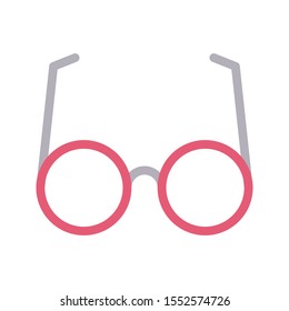 glasses vector colour line icon