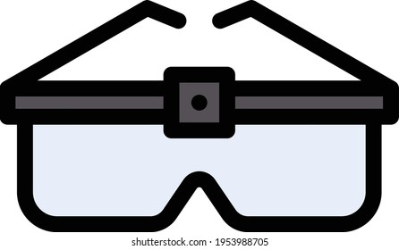 Brille Vektorfarbsymbol