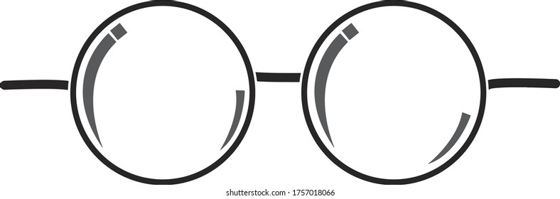 Glasses vector design on white background.