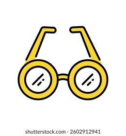 Glasses vector filled outline icon. EPS 10 file