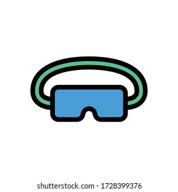 glasses vector flat color icon 
