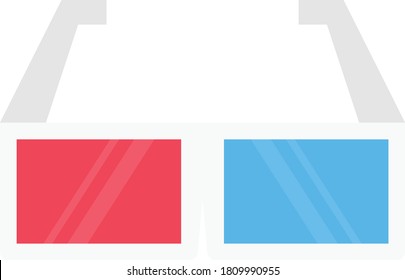 glasses vector flat color icon 