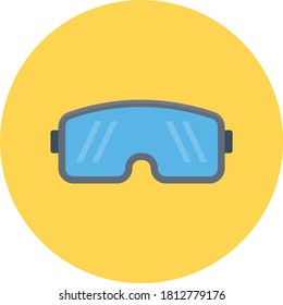 glasses vector flat color icon 