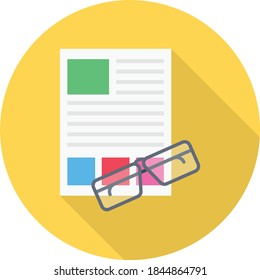 icono de color plano vectorial de gafas 