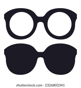 Glasses. Vector flat icon. Clipart isolated on white background.