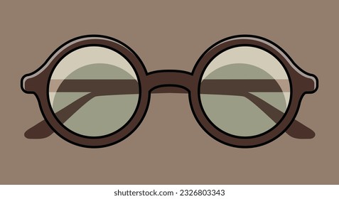 Glasses. Vector flat icon. Clipart isolated on gray background.