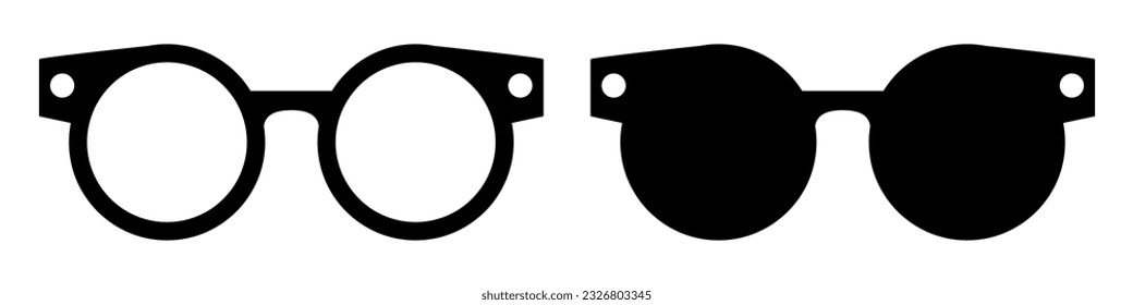 Glasses. Vector flat icon. Clipart isolated on white background.