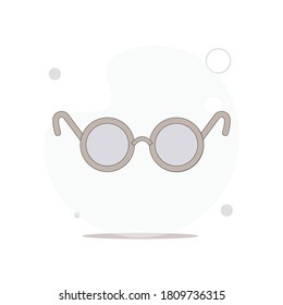 glasses vector vector flat illustration on white
