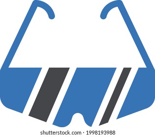 glasses vector glyph colour icon