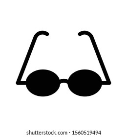 glasses vector glyph flat icon 