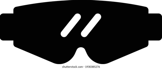 icono plano de gafas vectoriales de glifo