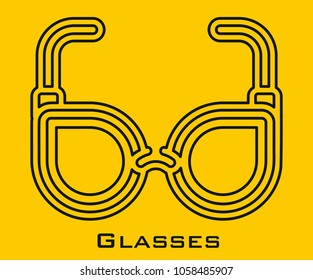 Glasses vector icon
