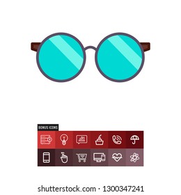 Glasses vector icon