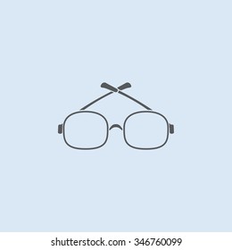 Glasses vector icon