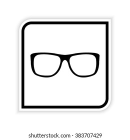 glasses  - vector icon