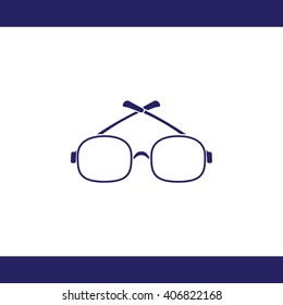 Glasses vector icon