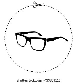 glasses vector icon