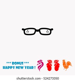 Glasses vector icon