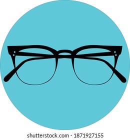glasses vector icon for design