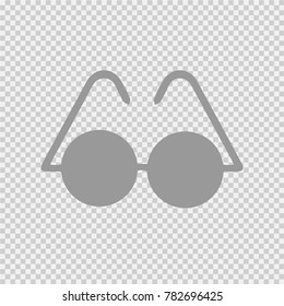 Glasses vector icon eps 10. Round eyeglasses illustration.