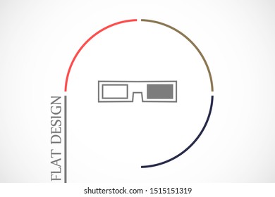 glasses vector icon. glasses for eyesight icon. glasses for watching movies icon . glasses for people badge.10 EPS and Lorem Ipsum. flat design.