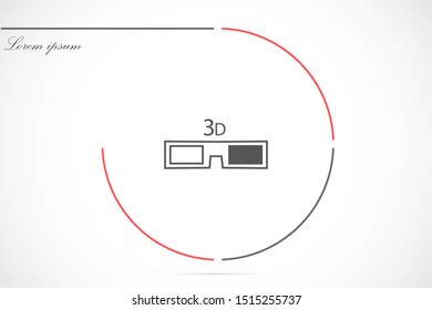glasses vector icon. glasses for eyesight icon. glasses for watching movies icon . glasses for people badge.10 EPS and Lorem Ipsum. flat design.
